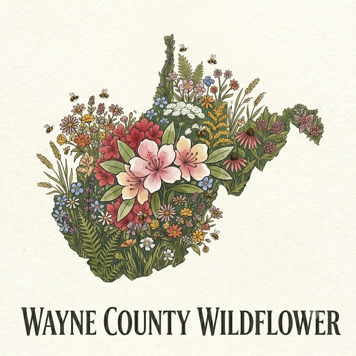 Wayne County Wildflower cover artwork